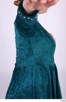  Photos Woman in Historical Dress 77 17th century blue dress historical clothing upper body 0006.jpg